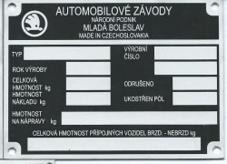 štítok Škoda univerzálny 2